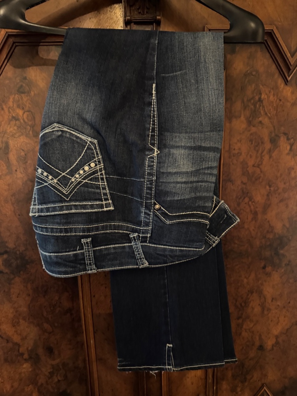 Ariat REAL Denim Women's Dark Blue Boot Cut Jeans with Slit